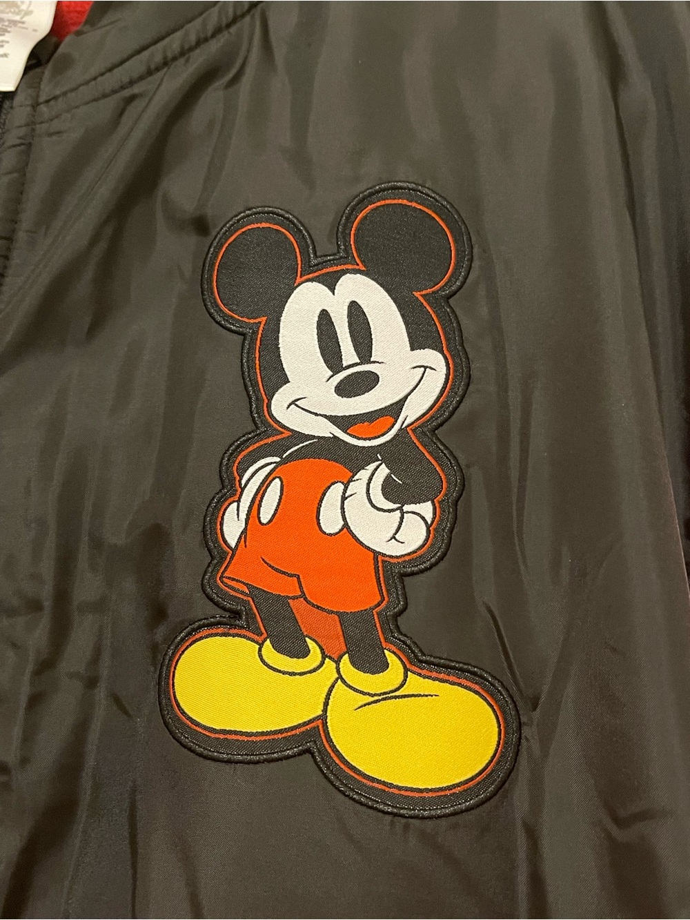 Disney Red and Black Mickey Mouse Lightweight Fleece Jacket - Picture 2 of 7